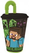 PLASTOVÝ KELÍMEK S BRČKEM MINECRAFT 