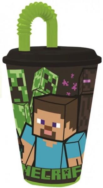 PLASTOVÝ KELÍMEK S BRČKEM MINECRAFT 