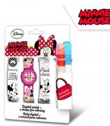 SOUPRAVA HODINKY A PÁSKY K VYBARVENÍ MINNIE 
