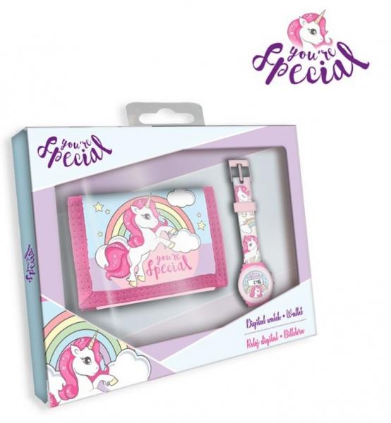 SOUPRAVA HODINKY A PENĚŽENKA UNICORN 