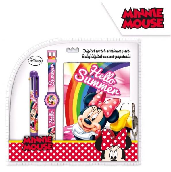 SOUPRAVA ZÁPISNÍK, HODINKY A PROPISKA MINNIE 