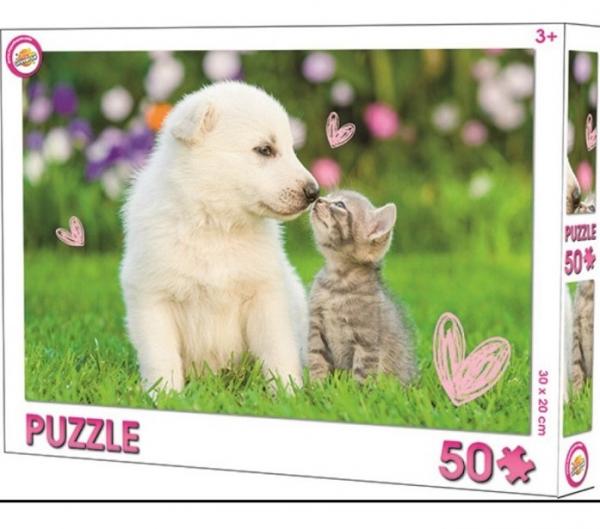 PUZZLE PES A KOČKA 